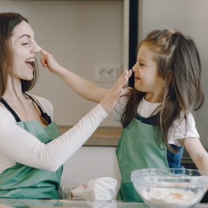 children helping with chores