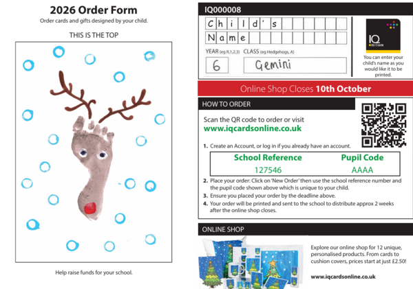 Order form for website