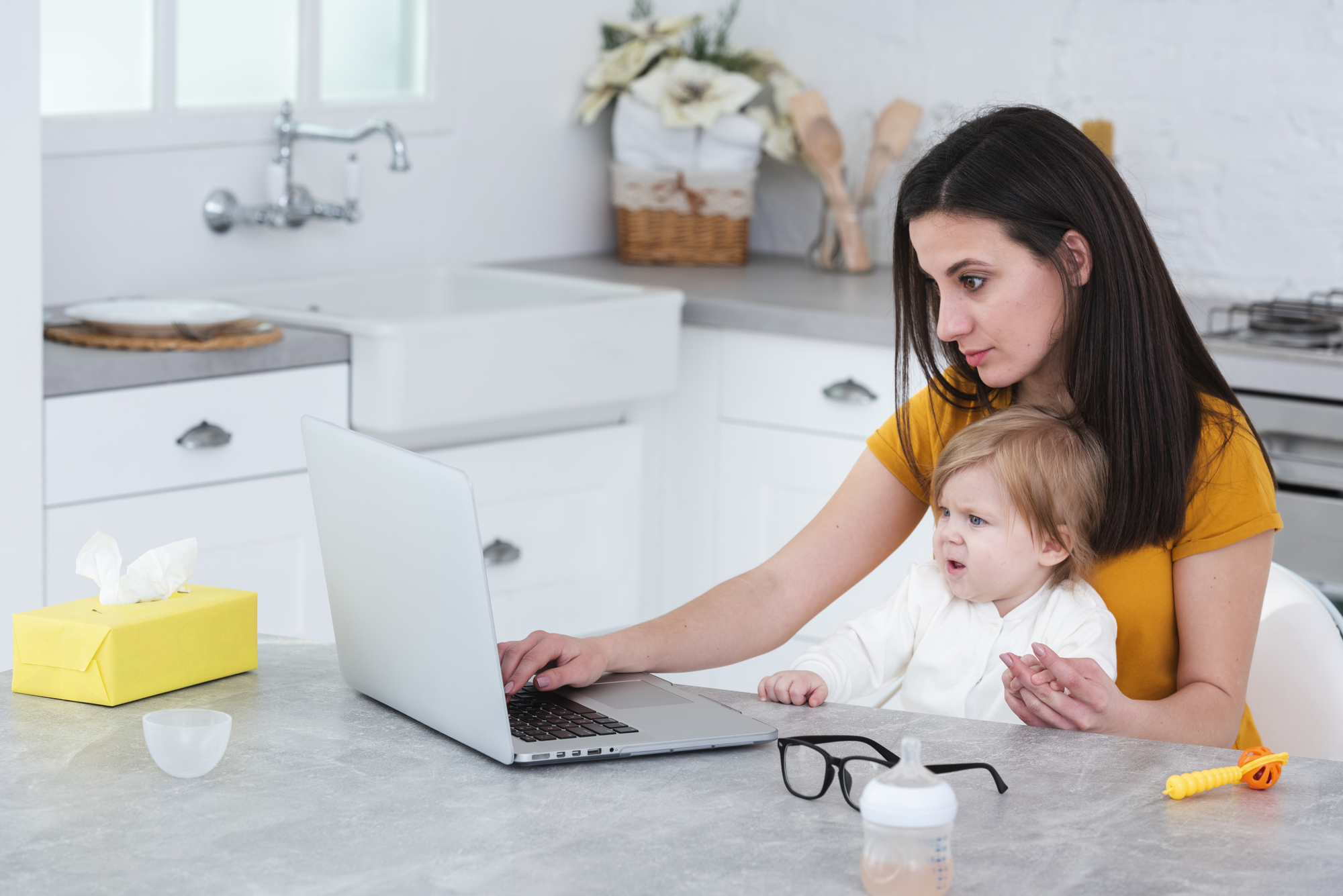 Tips for working from home with small children. 